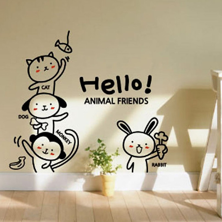 Decal Dán Tường NineWall Hello BA027