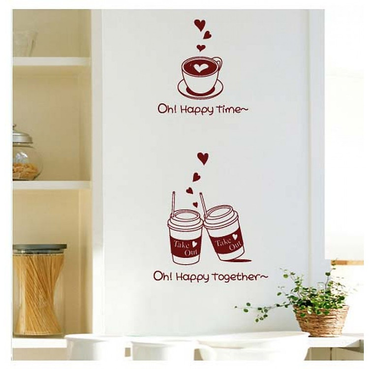 Decal Dán Tường NineWall Happy Together DC032