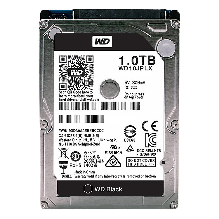 Ổ Cứng HDD Laptop WD Black 1TB/16MB/7200/2.5/9.5mm - WD10JPLX - Hàng chính hãng