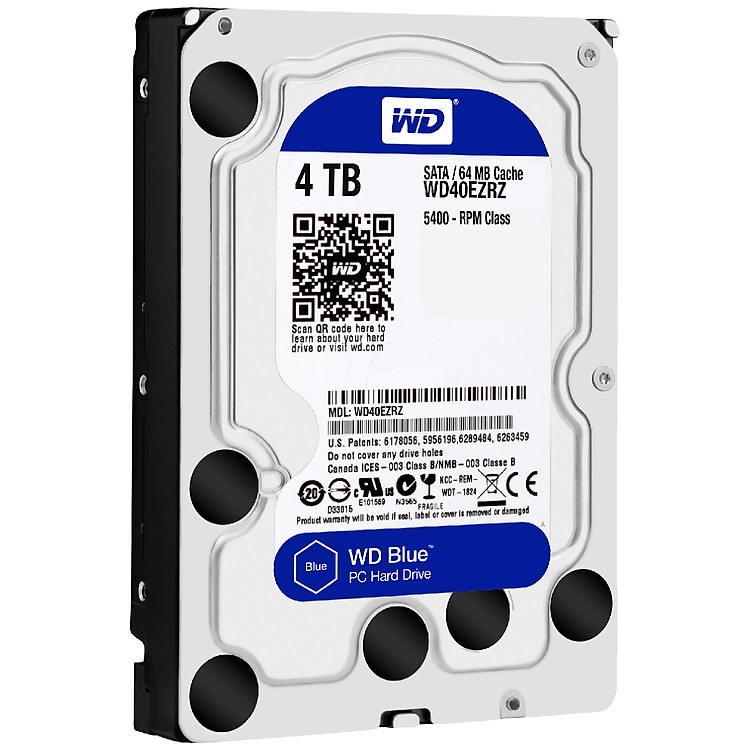Ổ Cứng HDD WD Blue™ 4TB/64MB/5400rpm/3.5 - WD40EZRZ - Hàng chính hãng