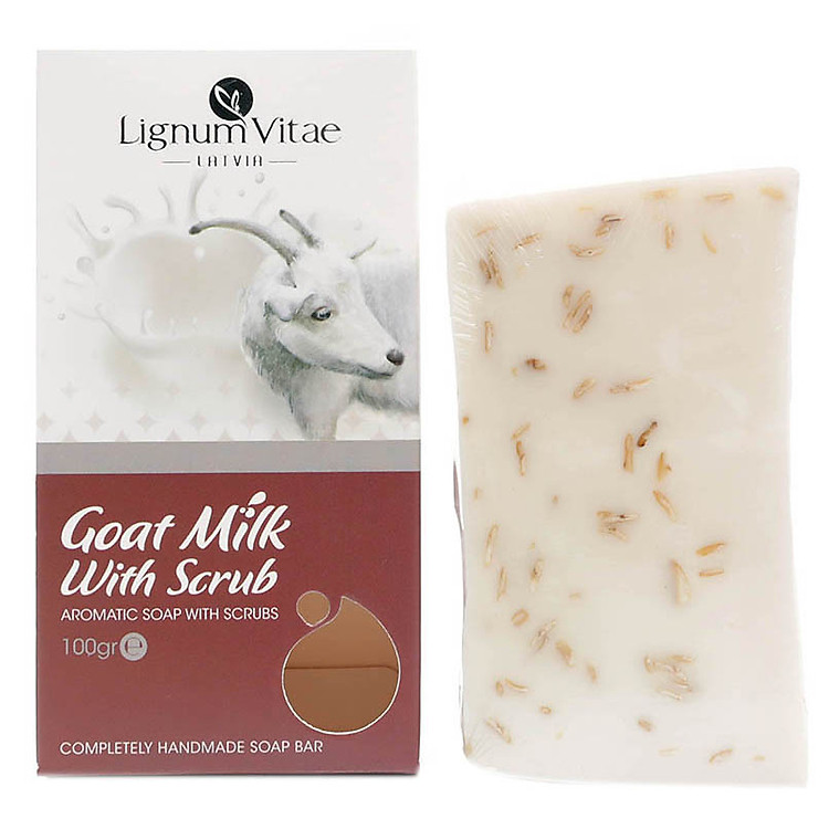 Xà Bông Thiên Nhiên Tẩy Tế Bào Chết - Sữa Dê Lignum Vitae Goat milk (100g) - 0061-z