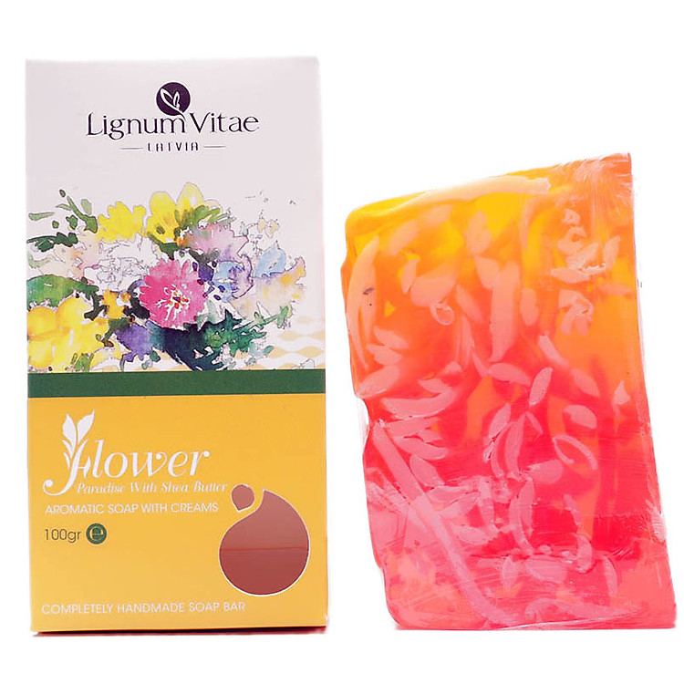Xà Bông Thiên Nhiên Với Kem Dưỡng Thiên Đường Hoa Lignum Vitae Flower Paradise (100g) - 0071-z