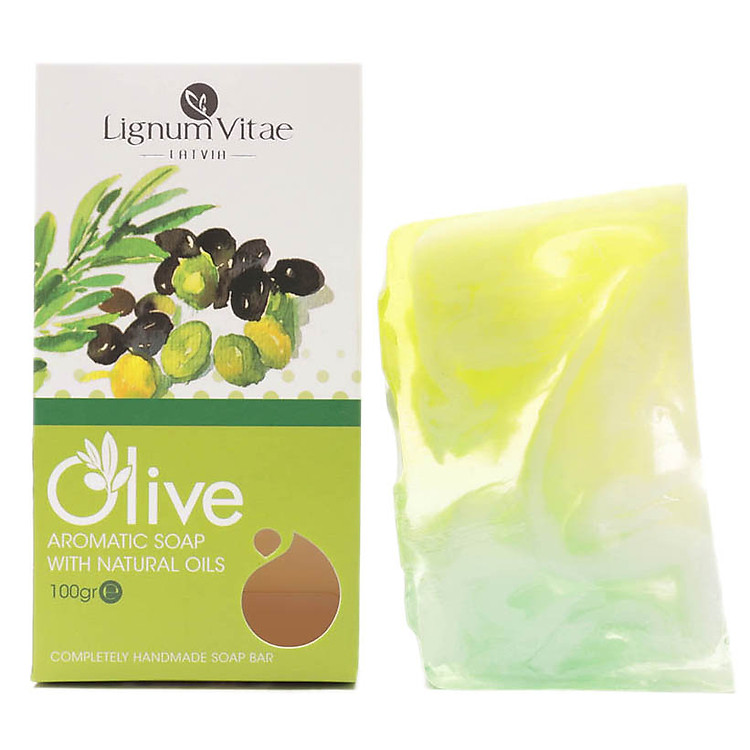 Xà Bông Thiên Nhiên Với Tinh Dầu Olive Tự Nhiên Lignum Vitae Olive (100g) - 0063-z