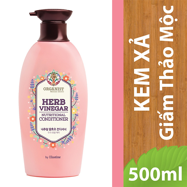 Kem Xả Giấm Thảo Mộc Tự Nhiên Organist Natural Science Herb Vinegar Nutritional Conditioner 500ml