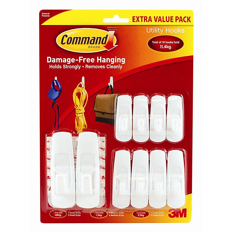 Bộ 10 Móc Treo Command 17008 XA006718739