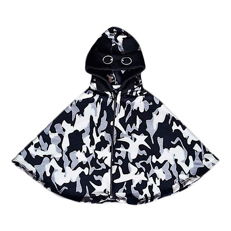 Áo Choàng Cho Bé Tai Thỏ A_CB_TTHO_LINHXAM_FS - Trắng Đen