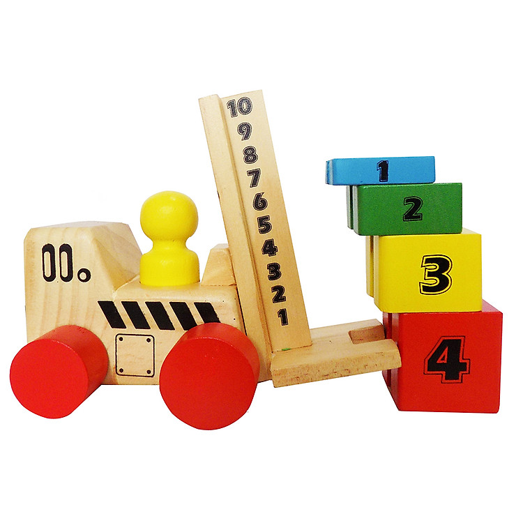 Đồ Chơi Gỗ Edugames - Mô Hình Xe Nâng Học Toán GA646