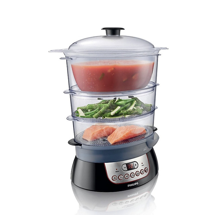 Nồi Hấp 3 Tầng Philips HD9140 - Hàng Chính Hãng