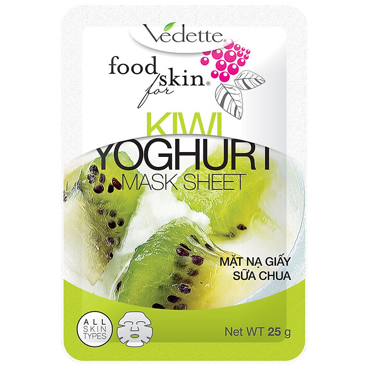 Mặt Nạ Giấy Sữa Chua Vedette Kiwi 25g