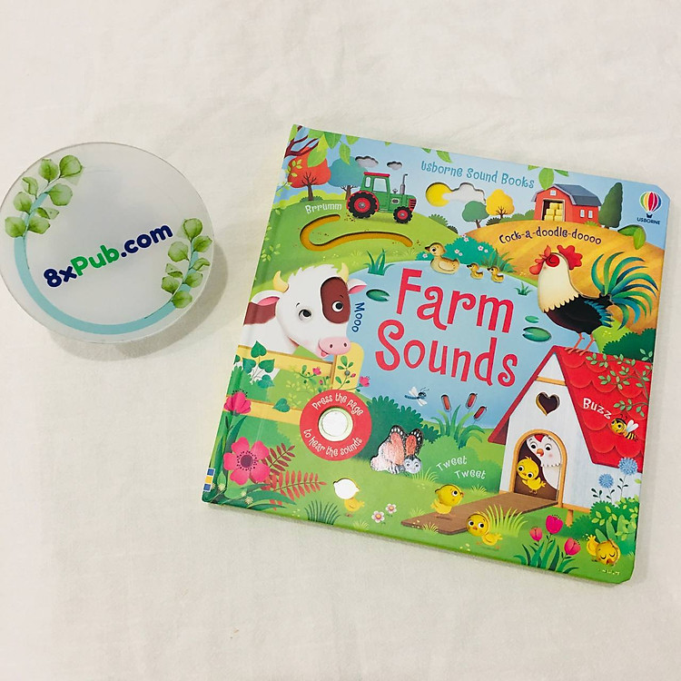 Sách tương tác sờ chạm có âm thanh cho bé từ 1 tuổi Usborne sound books | Farm Sounds