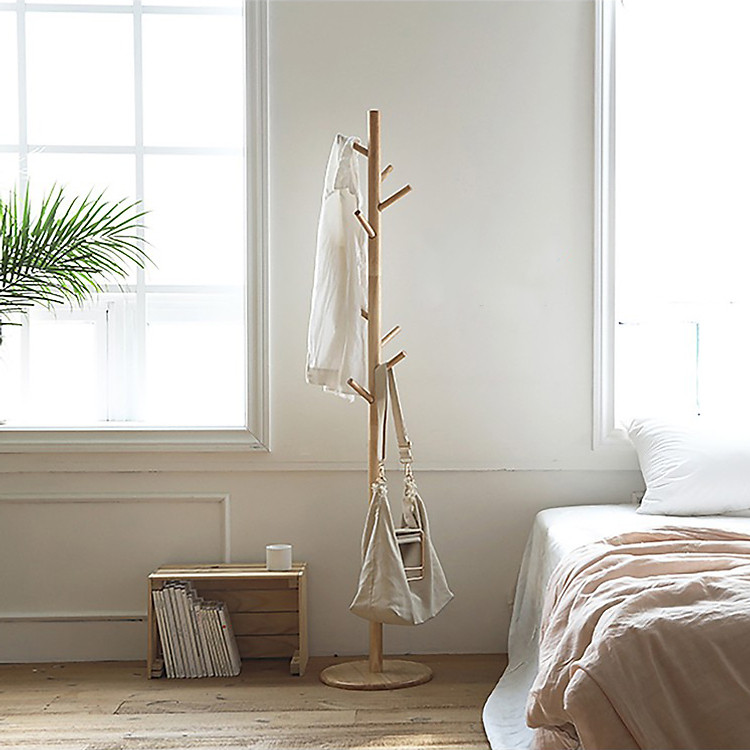 Cây Treo Quần Áo Phong Cách Hiện Đại - Kích thước: 45 x 153x 45 cm - Hàng Chính Hãng - GT05-TN - Gỗ Thông Nhập Khẩu Newzealand