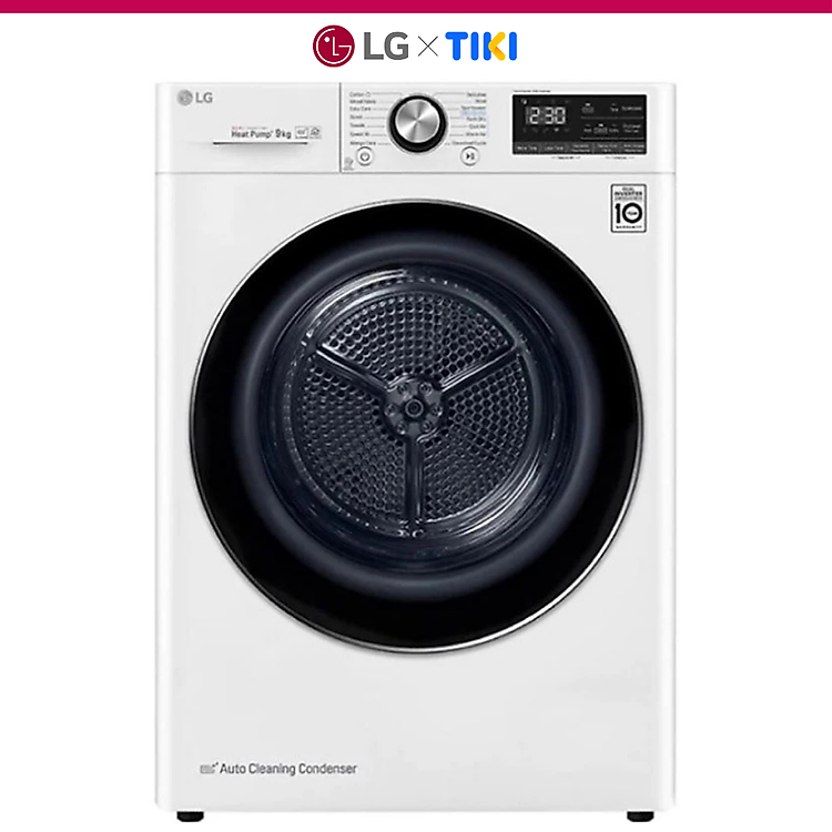 Máy sấy bơm nhiệt LG 9 kg DVHP09W - Hàng chính hãng