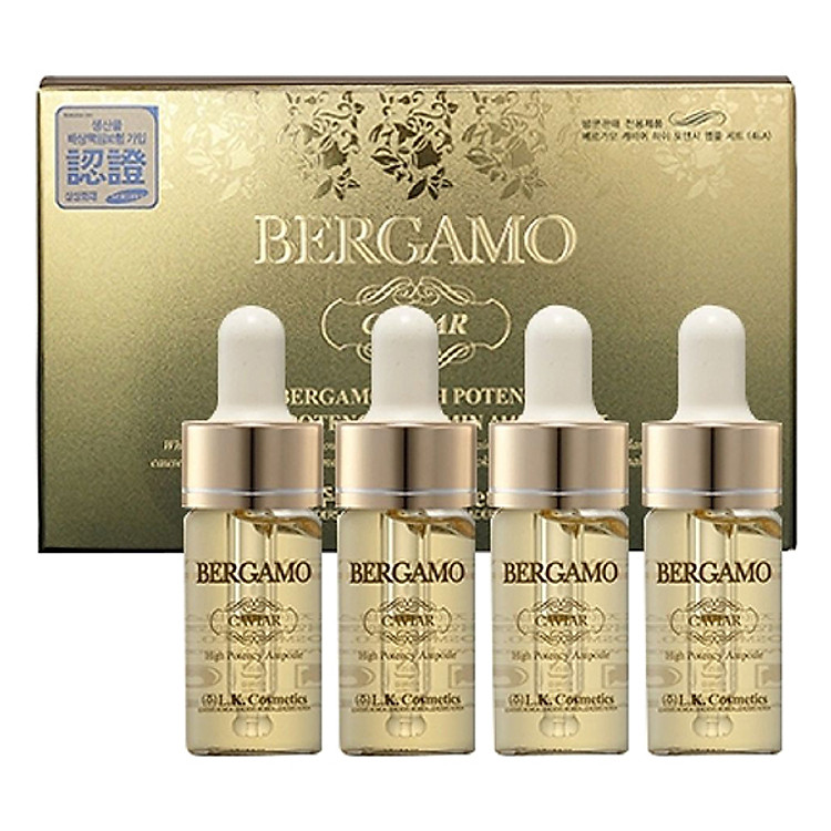 Bộ Tinh Chất Dưỡng Da Bergamo High Potency Và High Potency Vitanmin Ampoule Set (13ml x 4)