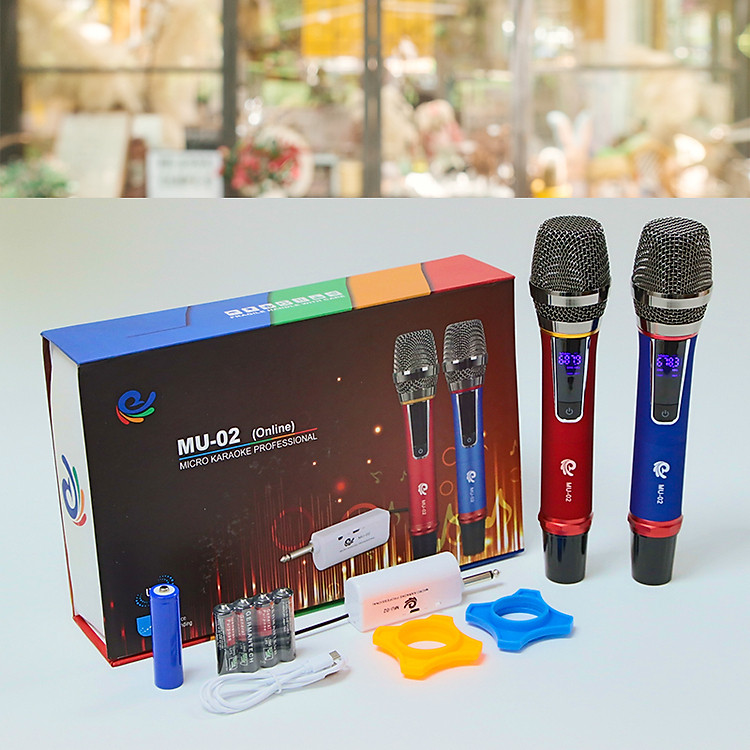 Micro Không Dây - Mích Hát Karaoke MU02 - Chuyên Dành Cho Mọi Loa Kéo, Âm Ly - Tần Số 50, Hát Nhẹ Và Êm - Phù Hợp Cho Những Bữa Tiệc Dã Ngoại - Hàng Nhập Khẩu