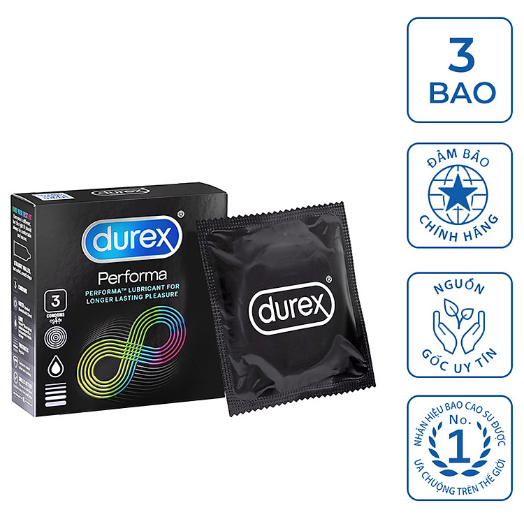 Bao cao su Durex Performa 3 bao - Hình ảnh 3