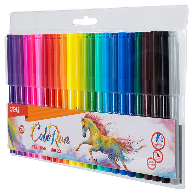 Vĩ Bút Dạ Nước Deli C10023 (24 màu) - Ảnh 6
