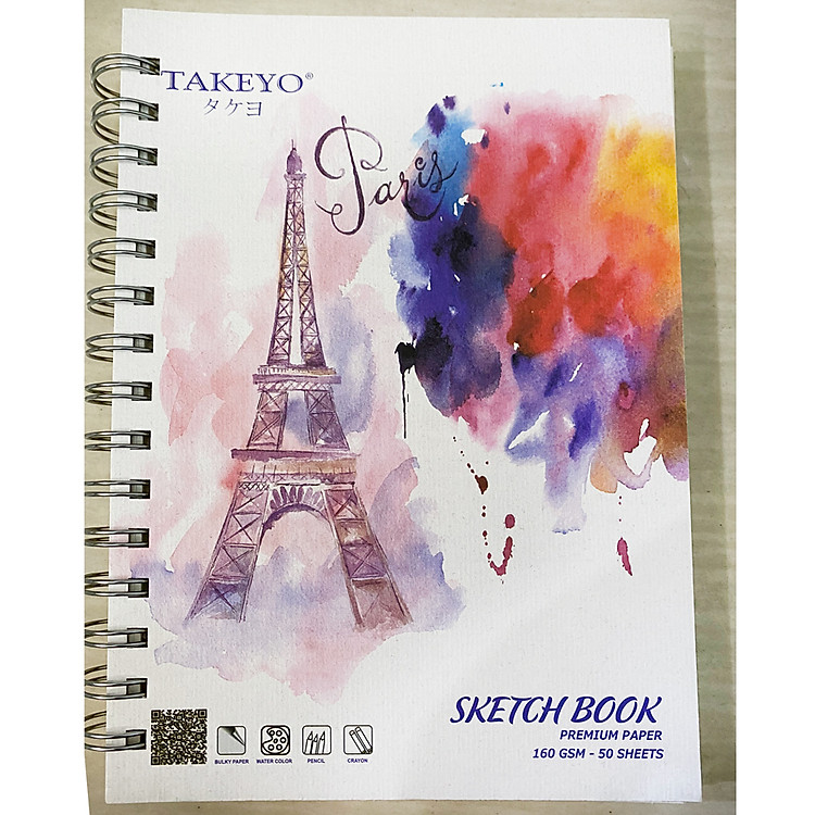 Sổ Vẽ Lò Xo Takeyo 8522 A5 (50 tờ) - Ảnh 5