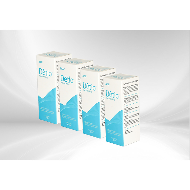 Combo 4 Nước Súc Miệng DÉTIO Không Chứa Cồn Vệ Sinh Răng, Hạn Chế Mảng Bám, Đem Lại Hơi Thở Thơm Mát, Hỗ Trợ Làm Sạch Khoang Miệng Toàn Diện 200ml/Chai