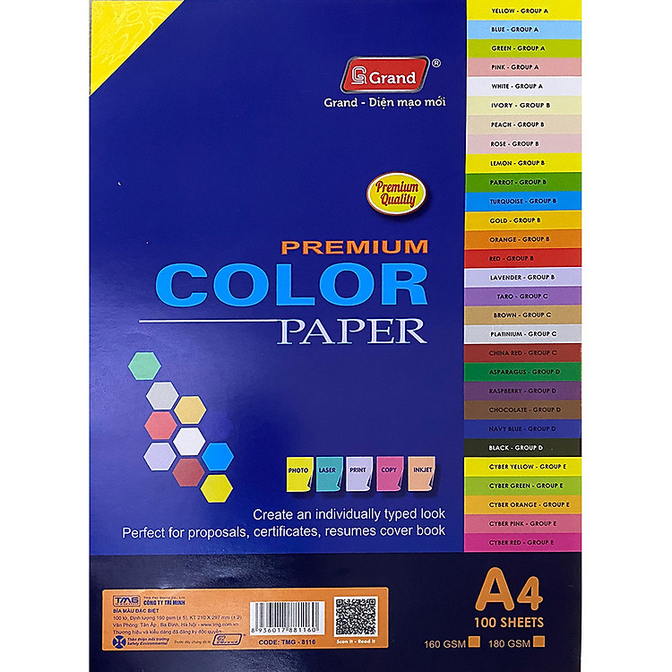 Bìa Giấy A4 Đậm ĐL - Vàng - Ảnh 4