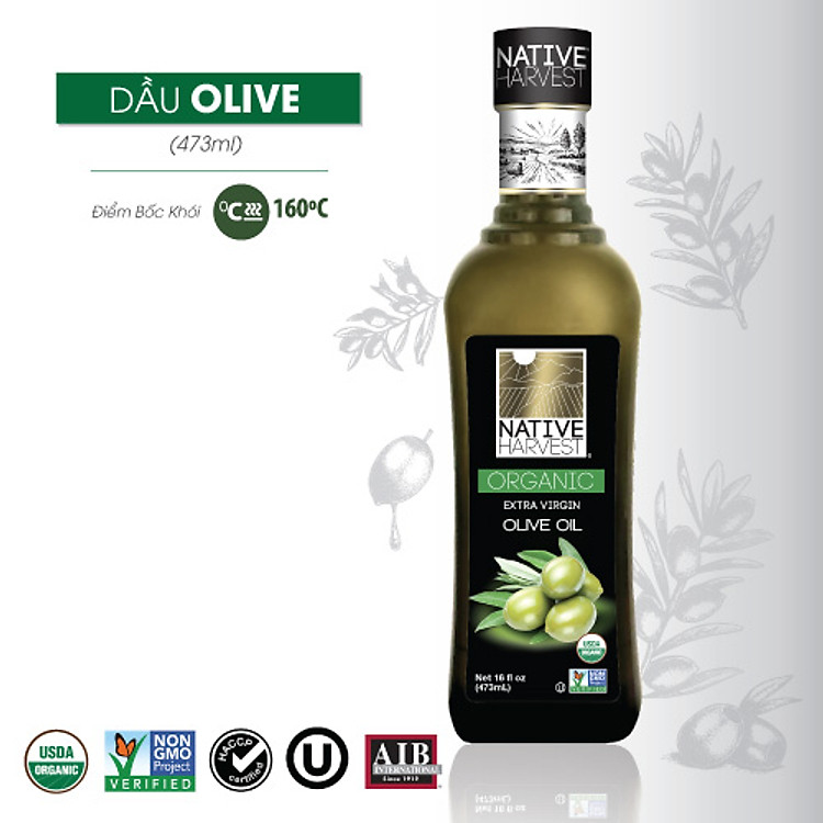 Dầu Olive Extra Virgin Organic 473ml Native Harvest - Nhập Khẩu Mỹ