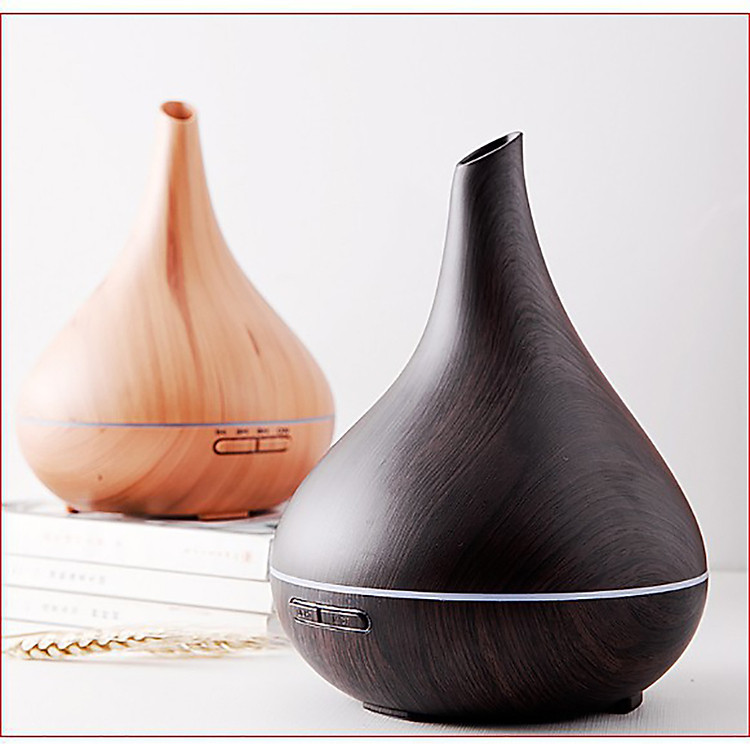 Máy khuếch tán/ máy xông tinh dầu Lorganic FX2039 bình tửu vân gỗ nâu/ Phun sương sóng siêu âm/ Thích hợp xông phòng diện tích 15-40m2.