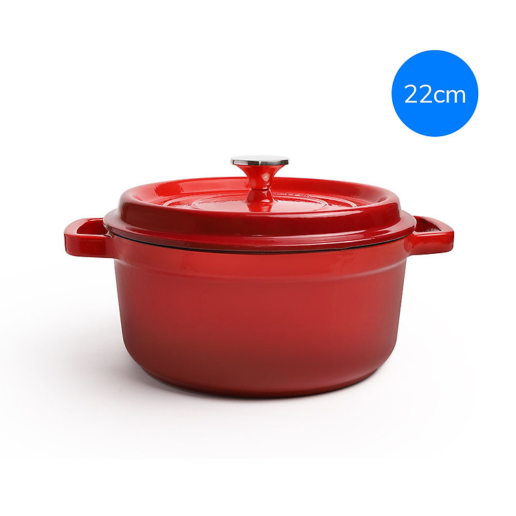 Nồi gang tráng men 2 tay cầm LocknLock CIC2205