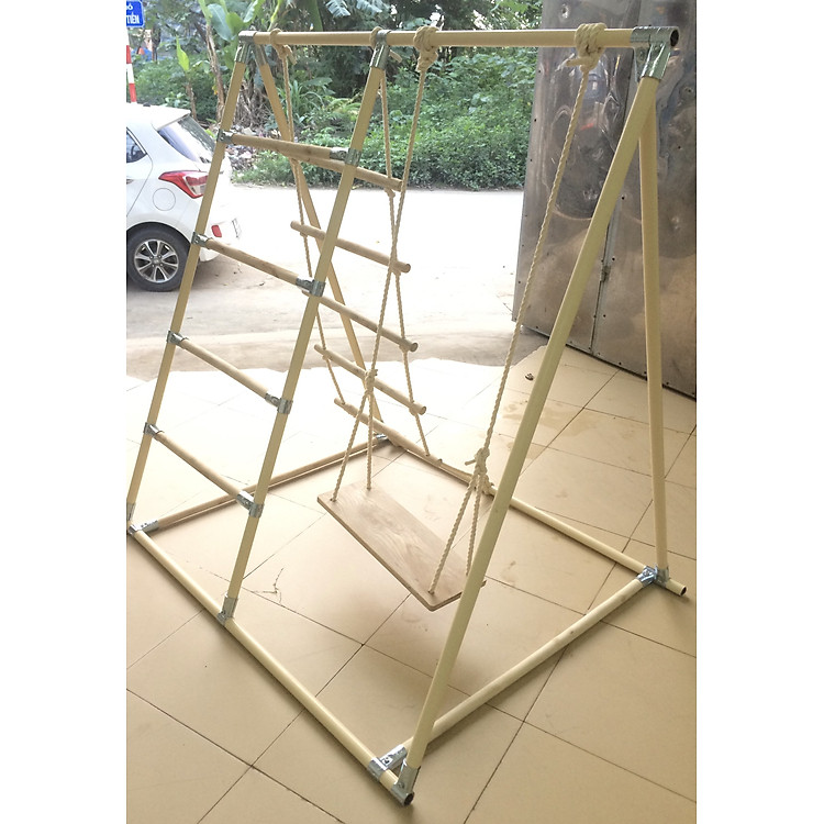 Xích đu gỗ, phụ kiện khung vận động, xà đu đa năng