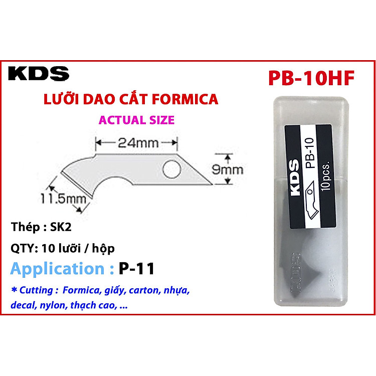 Lưỡi Dao Cắt Mica Mũi Cong KDS PB-10HF - Ảnh 5