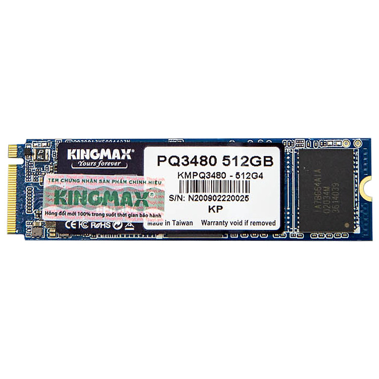 SSD Kingmax Zeus PQ3480 M.2 2280 PCIe NVMe Gen 3x4 - Hàng Chính Hãng