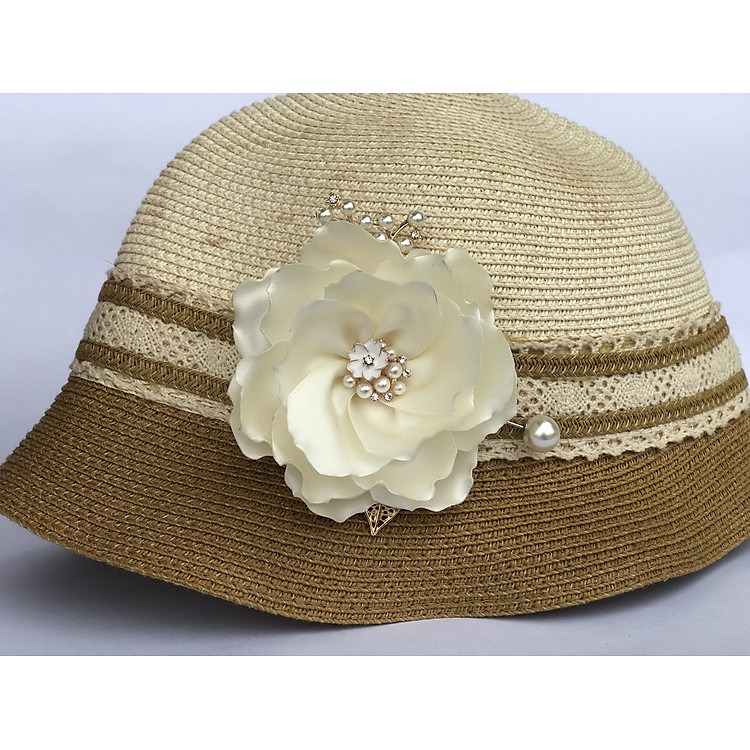 Hoa cài áo Handmade Satin - Trắng