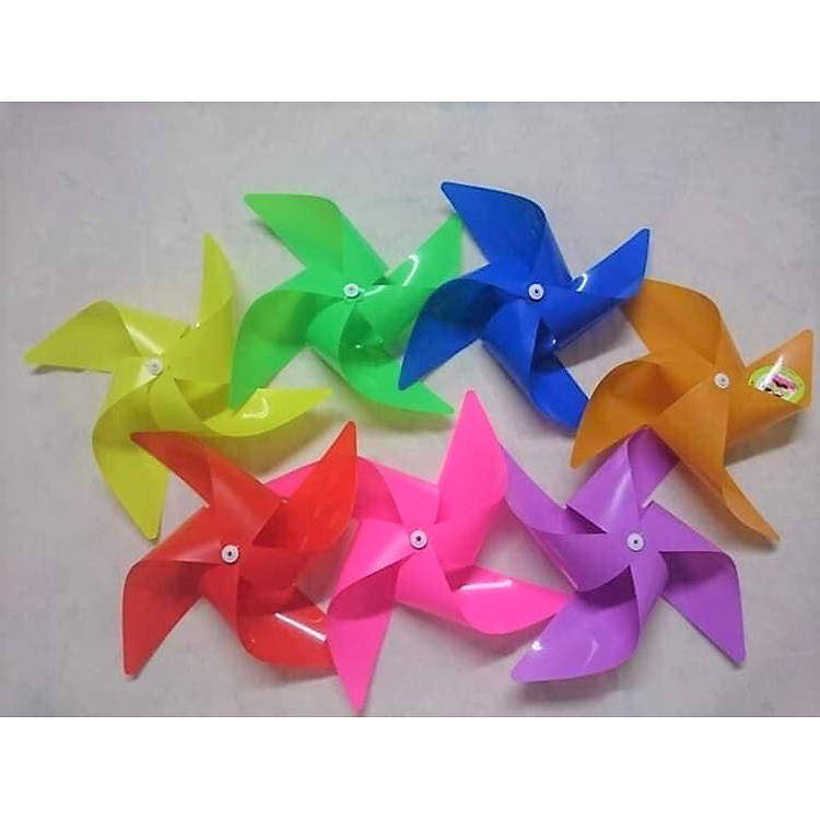 Chong Chóng Nhựa Bộ 100 Cái Nhiều Màu