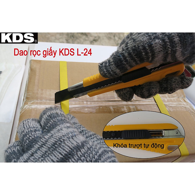 DAO RỌC GIẤY CÓ MÓC 18MM KDS L-24 - Ảnh 3