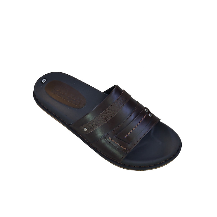 Dép nam quai ngang da bò thật HÀ NAM cao cấp DN275