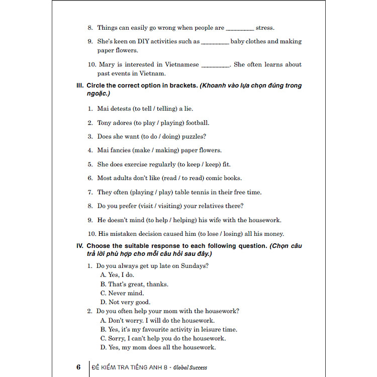 Đề Kiểm Tra Tiếng Anh 8 - Ảnh 4