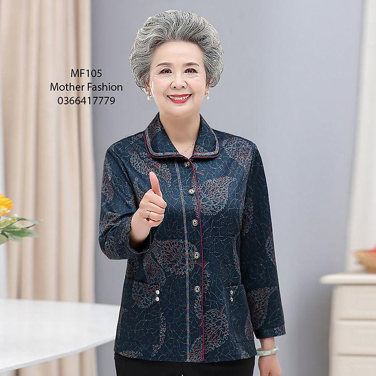 Áo cho người già, áo cho bà già,áo cánh thu đông cho mẹ, áo nữ trung niên MF105