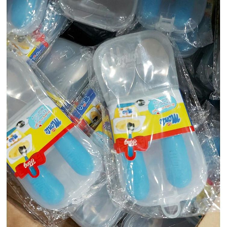 Set 2 Thìa Dĩa MONTE Cho Bé Có Hộp