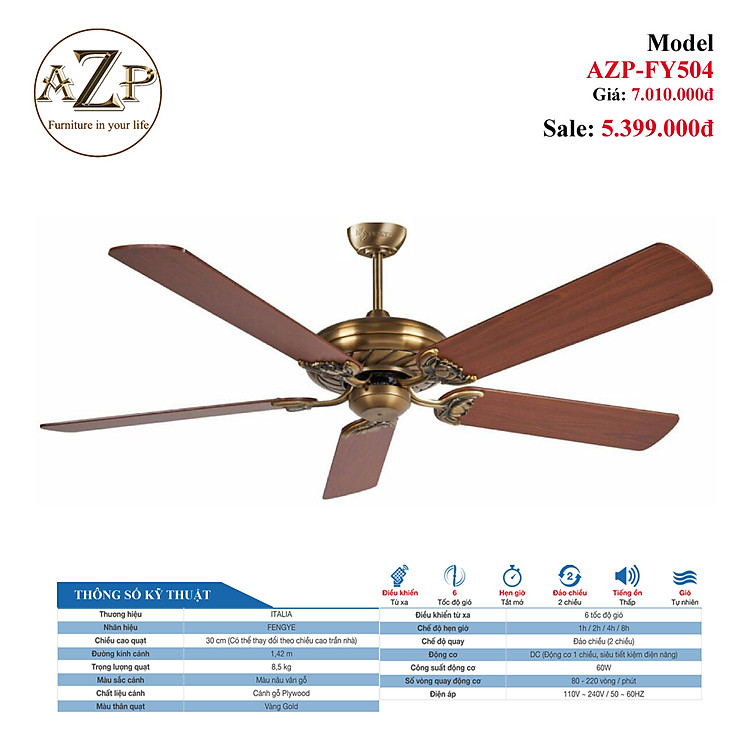 AZP-FY504 – BST QUẠT ĐÈN CAO CẤP / GIẢI PHÁP TRANG TRÍ CHO CÁC CÔNG TRÌNH NHÀ HÀNG, KHÁCH SẠN. CĂN HỘ, DINH THỰ phong cách đương đại, hàng nhập khẩu AZP