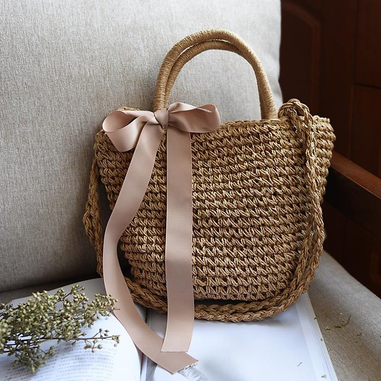 Túi cói nơ đi biển cực hot