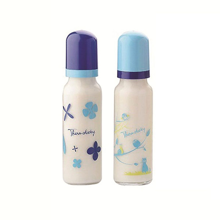 Bộ 2 bình sữa thủy tinh 250ml Thermobaby