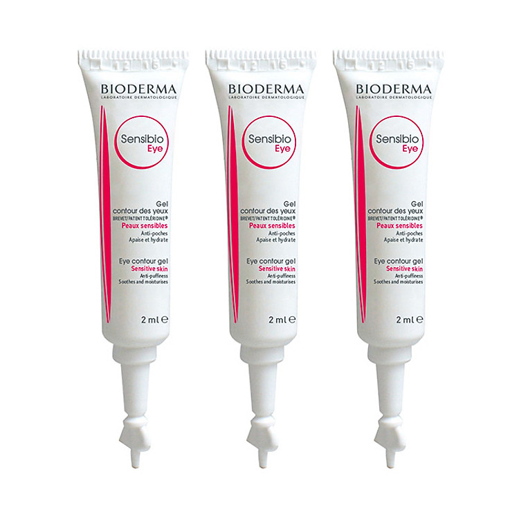 Combo 3 Gel dưỡng ẩm chống quầng thâm và giảm bọng mắt BIODERMA Sensibio Eye 2ml x3