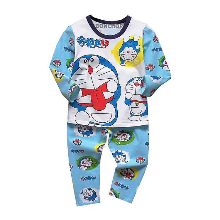 Bộ Bé Trai Hoạt Hình Doraemon Bonchop Dài Tay F BBT-115130640F