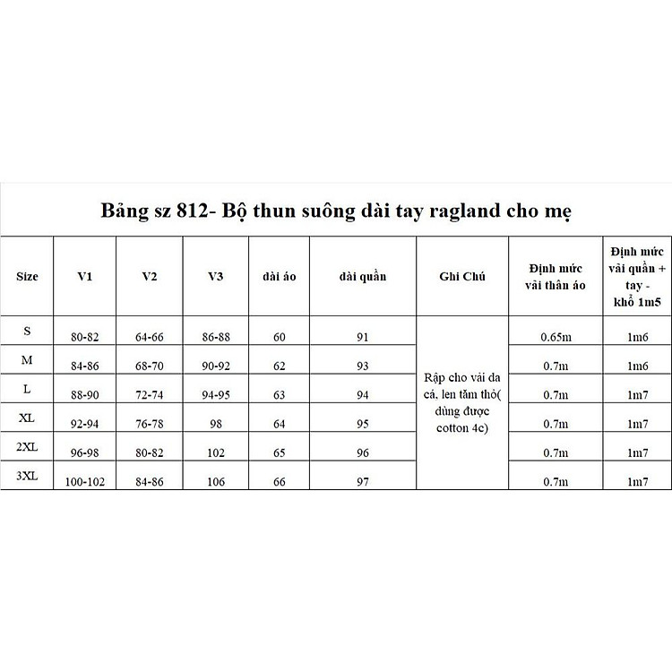 Rập giấy A0 thun dài mã 812 cho mẹ - XL - Ảnh 5