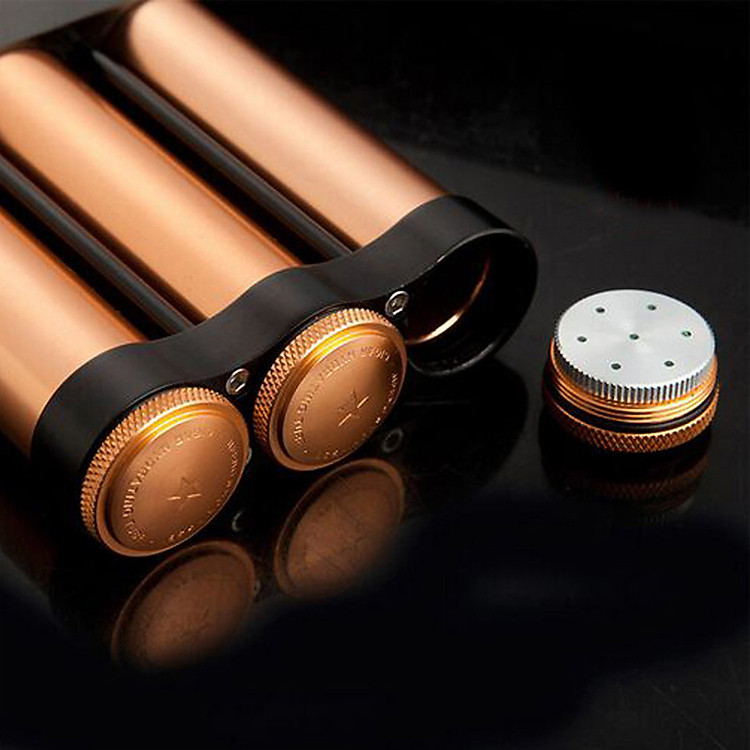 Ống Đựng Xì Gà Ba Điếu Bằng Kim Loại - Ảnh 2