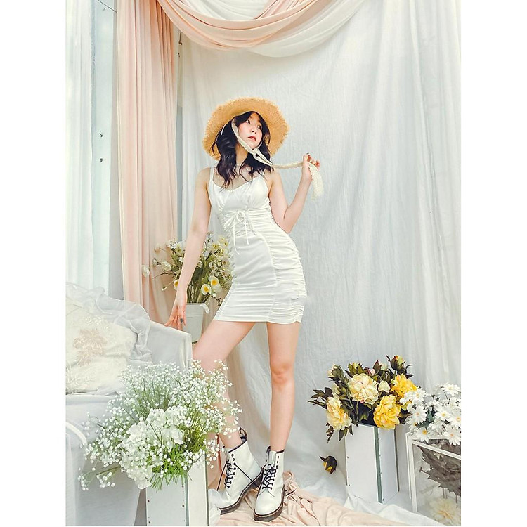 Đầm dây trắng đan eo Phoebe Dress Gem Clothing SP006188