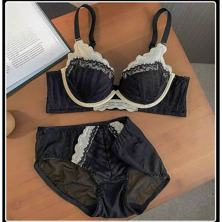 Bộ Đồ Lót Nữ Ren Không Gọng Mút Dày Dáng Gợi Cảm - SAVB232