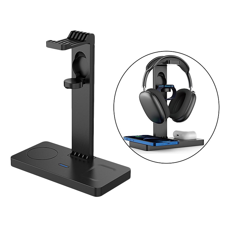 4 in 1 Wireless Charger Fast Charger Charging Pad with Headphone Stand