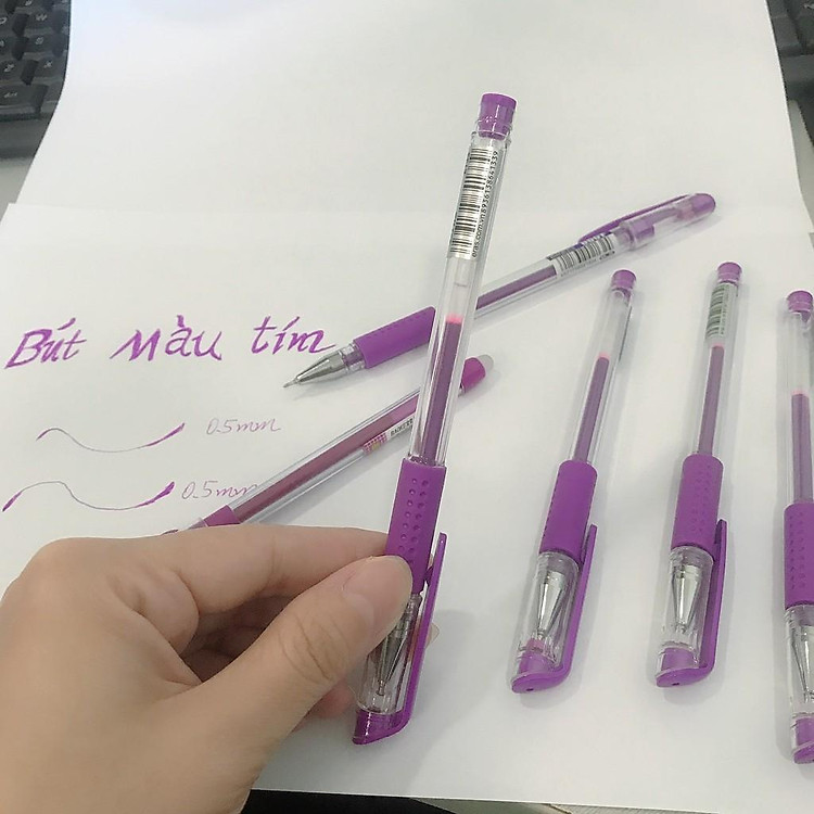 Bút Gel Mực Tím 0.5mm BAOKE (12 cây) - Ảnh 2