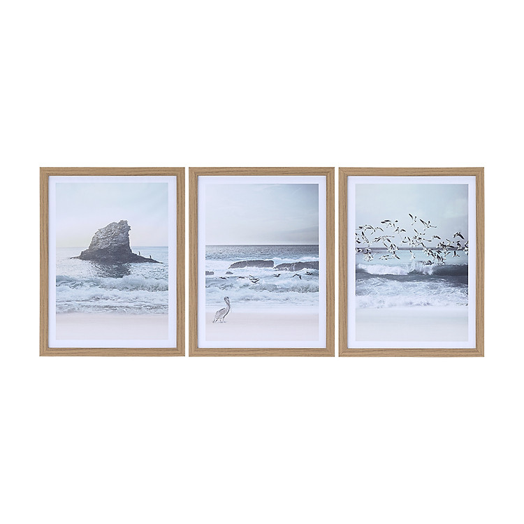 Tranh Seabina Có Khung 3 Cái/Bộ Nhiều Màu |Index Living Mall | Nội thất Thái Lan
