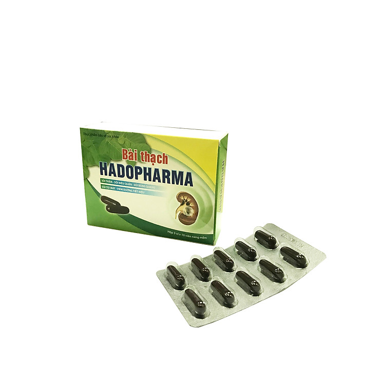 Bài thạch Hadopharma - Hỗ trợ tán sỏi thận, sỏi mật