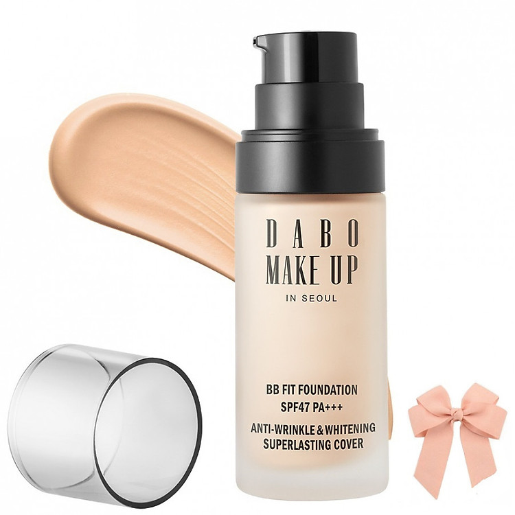 Kem nền trang điểm tự nhiên mỏng và mịn da DABO MAKE-UP BB FIT FOUNDATION SPF47 PA+++ Hàn quốc ( 30ml) và kẹp nơ